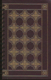 (Graphic Only) Brown Cover repeating pattern of gold filigree crosses