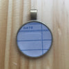 Book Lover Necklace -- Date (blue)