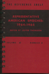 Reference Shelf Representative American Speeches 1964-1965