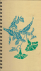 (Graphic Only) Tan cover with blue leaves and two green flowers