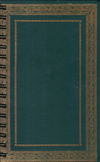 (Graphic Only) blue-green cover, with gold borders, ribbons twisting and small gold diamonds