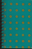 (Graphic Only) Blue-Green Cover repeating pattern with bursts with yellow centers