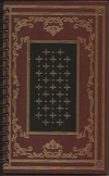 (Graphic Only) Brown cover, gold line border, inner fancy border with black rectangle with gold crosses