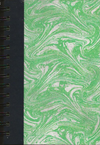 (Graphic Only) Black binding with swirl of green and white