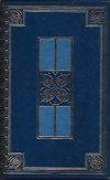 (Graphic Only) Blue Cover, silver leaves in the four corners and in the middle, four light blue rectangles