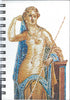 (Graphic Only) White Cover with an Image of a Golden Mosaic Body with Blue Shawl
