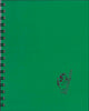 (Graphic Only) Green Cover with a Pink Image of a Cat Holding a Pencil