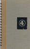 (Graphic Only) Beige Cover and Tan Binding with an Image of the Number 4 in a Black Square