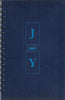 (Graphic Only) Dark Blue Cover with Blue Images of Letters J & Y Inside of Rectangles