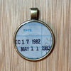 Book Lover Necklace -- DATE (Blue) EC 17 1982 / May 11 1983