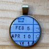 Book Lover Necklace -- Date Due (Blue) February 5 / April 10 / AY 14