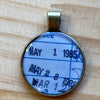Book Lover Necklace -- Due (Blue) May 1 1985 / May 28 1985/ Mar 12