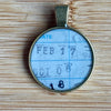 Book Lover Necklace --  DATE (blue) February 17 / October 06 / 18