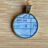 Book Lover Necklace --  DATE DUE (black) March 4 (green)