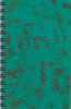 (Graphic Only) Teal Cover with Repeating Brown Sponge Paint Markings