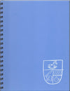 (Graphic Only) Blue Cover and a Crest Shaped Image with Four Sections in the Bottom Right Corner