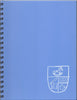 (Graphic Only) Blue Cover and a Crest Shaped Image with Four Sections in the Bottom Right Corner