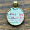 Book Lover Necklace -- Date (Red) December 4 January 23 January 29