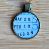Book Lover Necklace -- May 25 / February 10 / February 24 (handwritten S and J)