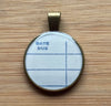 Book Lover Necklace -- Date Due