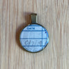 Book Lover Necklace -- Date (Illegible Pencil)