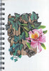 (Graphic Only) White Cover with an Image of a Pink Flower, Ivy and Chains