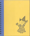 (Graphic Only) Yellow Cover and Blue Binding with a Pig in a Dress and Party Hat in the Bottom Corner