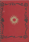 (Graphic Only) Red Cover with Black Floral Border and Gold Sun in the Center