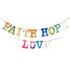 Board Book Phrase Garland Kit FAITH HOPE LOVE
