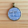 Book Lover Necklace -- January 10 1984 / January 19 1984