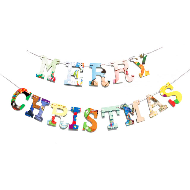 Board Book Garland MERRY CHRISTMAS kit